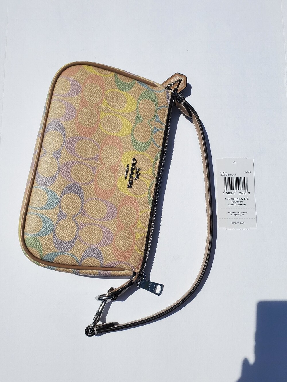 NWT Coach Nolita 19 In Rainbow Signature Canvas - Picture 3 of 5